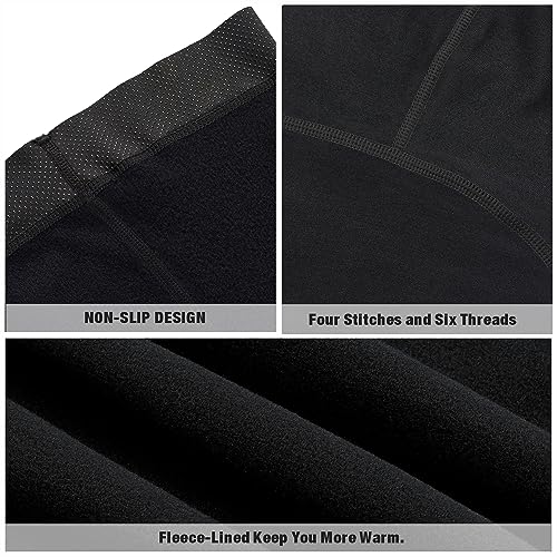 qualidyne Cycling Leg Warmers Fleece Lined Thermal Long Leg Sleeves Cycling Bicycle MTB Riding Leg Warmers - Image 5