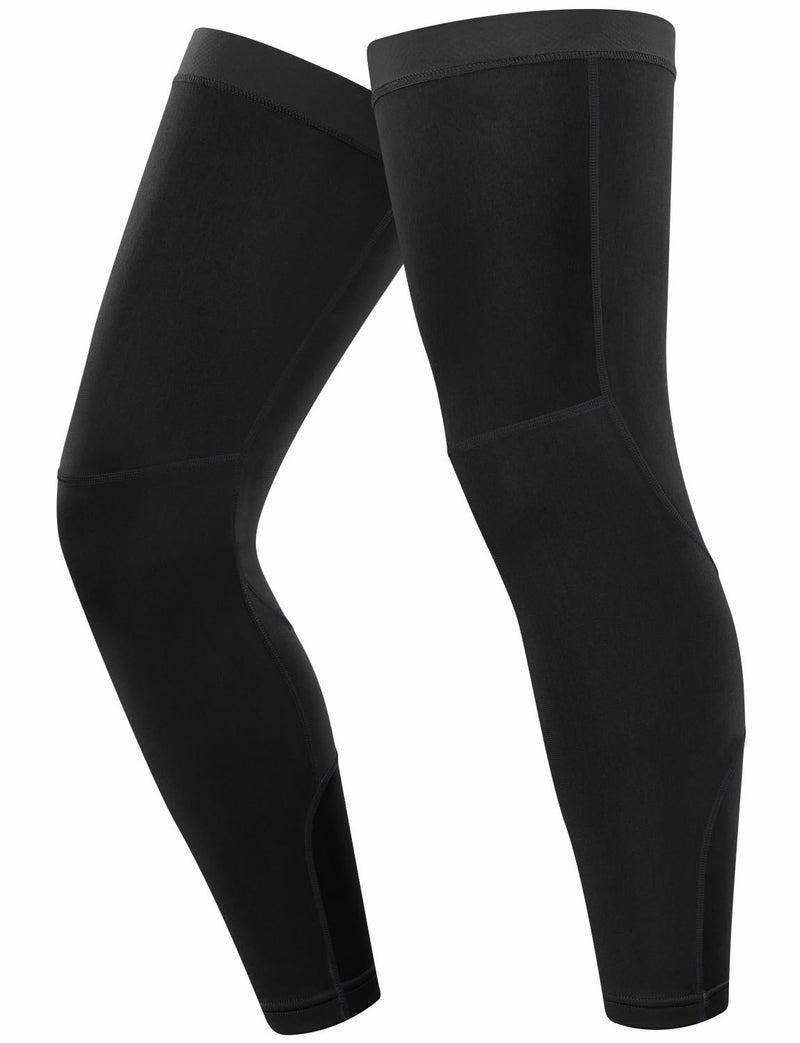 qualidyne Cycling Leg Warmers Fleece Lined Thermal Long Leg Sleeves Cycling Bicycle MTB Riding Leg Warmers - Image 4