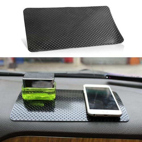 GLSOWEE Car Dashboard Anti-Slip Mat, 10.6"×5.9" Universal Car Dash Sticky Rubber Mat, Multifunctional Non-Slip Adhesive Pad Auto Dash Gripping Mat for Cell Phones, Keys, Coins, Sunglasses (Dot) - Image 1