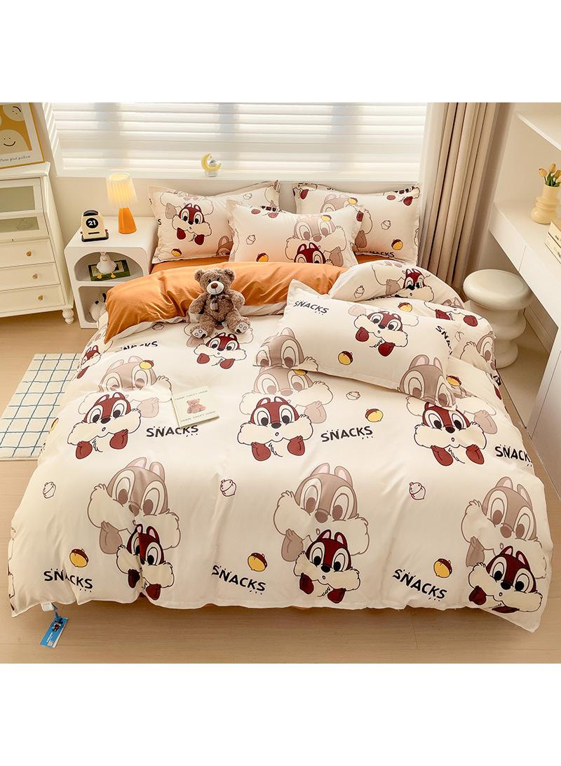 Full Size Sheet Set Super Soft Kids 4 Piece Floral Bedding Set  Microfiber Sheets Includes Reversible Pillow Covers  1.5M  - Image 1