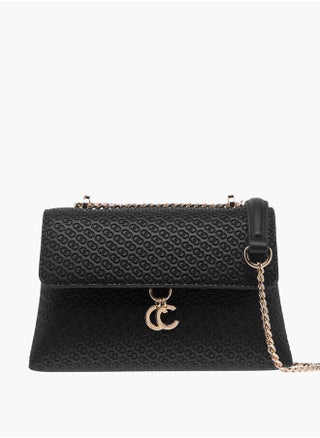 Women Monogram Embossed Crossbody Bag with Button Closure and Chain Strap - pzsku/Z3CA7740741D4C046D2EDZ/45/_/1738076206/e7ec9e24-67e1-4990-8bc4-b9ddf09e7b92