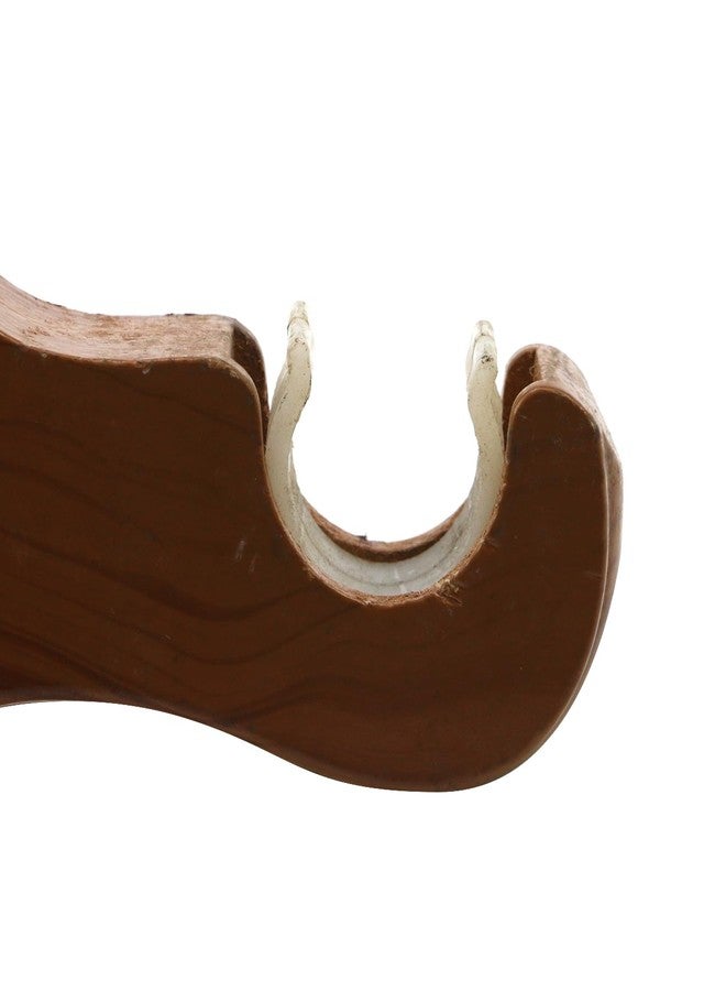 FarBoat 2pcs Wooden Curtain Rod Bracket Wall-Mounted Classical Drapery Holder Fits Up to 1-1/4 Inch Rod Diameter (Single-Slot Teak-Tinged) - Image 5