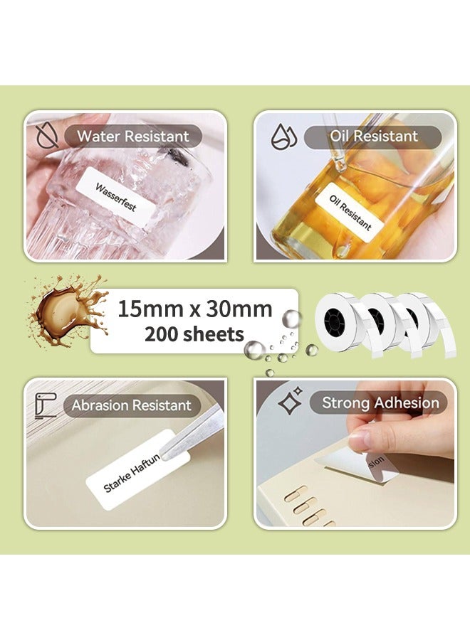 ورق حراري 15 × 30 مم، طابعة بلوتوث، ملصق حراري، ورق ملصقات ذاتي اللصق، متعدد الأغراض، شريط ملصقات مربع متوافق مع جميع الطابعات - Image 5