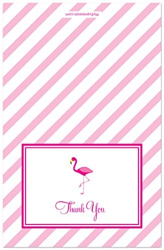 MyExpression.com 50 Hot Pink Flamingo Thank You Cards - Image 2