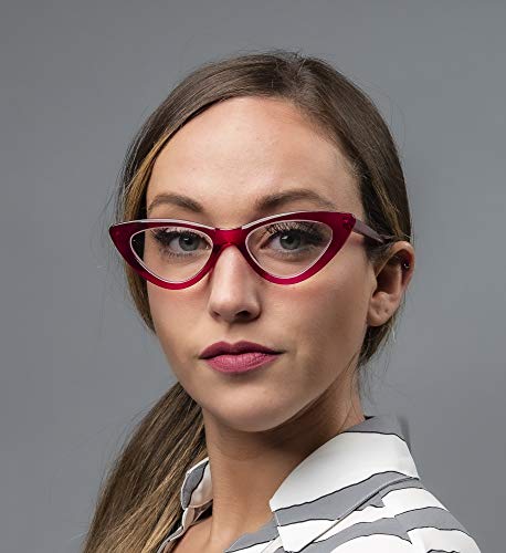 Yogo Vision Reading Glasses Readers for Women Cateye Eyeglasses and Light Spring Hinge Frame Set of 5 Black Grey Pink Hot Pink Brown Havana 175 - Image 5
