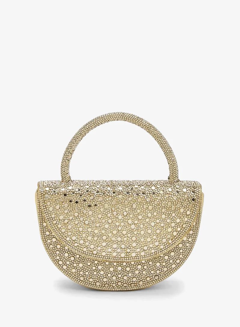 Crystal Design Bag With Detachable Shoulder Strap