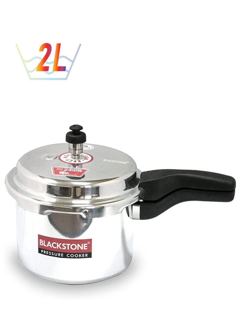 BLACKSTONE Pressure Cooker, Aluminum Pressure cooker for Kitchen with Outer Lid 2.0Ltr  - Image 1