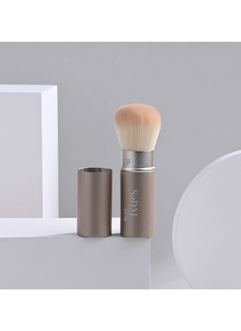 SaDM Shiny SaDM Shiny Retractable Powder Brush – Portable, Multipurpose Makeup Brush for Travel & On-the-Go Application  - Image 5