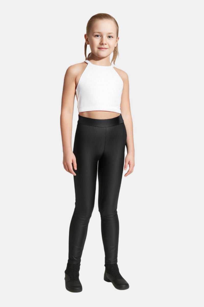 Bershka سروال ليغينغز أسود للفتيات الصغيرات - Image 1