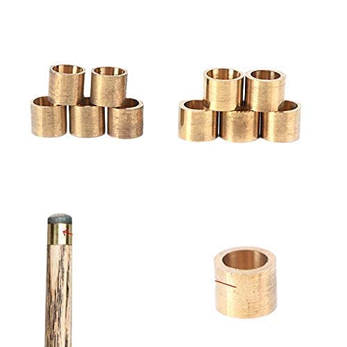 JBB Billiards Brass Snooker or Pool Cue Tip Ferrules -10 Pieces - Image 2