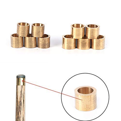 JBB Billiards Brass Snooker or Pool Cue Tip Ferrules -10 Pieces - Image 5