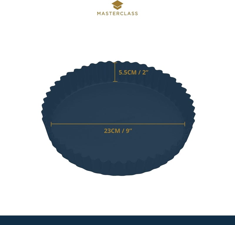 Master Class MasterClass 23 cm Loose Bottomed Tart Tin with PFOA Free Non Stick, Robust 1 mm Thick Carbon Steel, 9 Inch Fluted Round Quiche Pan - Image 3