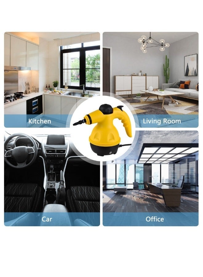 دينكس منظف بخاري محمول باليد بقوة 1200 واط متعدد الوظائف ودرجة حرارة عالية مع 9 قطع من الملحقات مناسب للمطبخ والأريكة والحمام والنافذة - Image 4