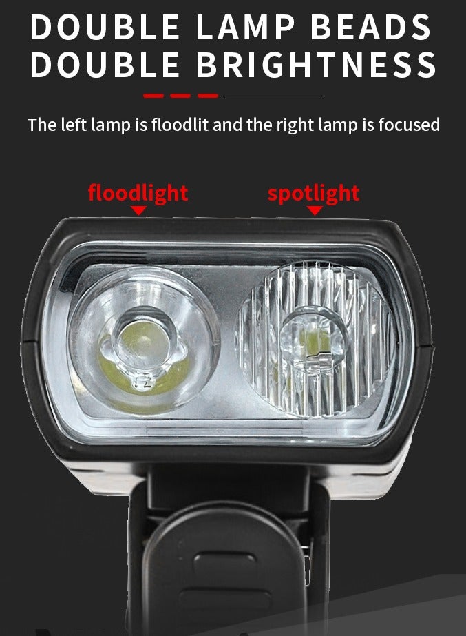 ZONIX Bike Light - 6-Mode Dual XPE LED (Floodlight + Spotlight), Type-C Fast Charging, IPX4 Waterproof, 58g Ultra-Light, Tool-Free Cycling Mount & Flashlight for Cycling, Hiking, Camping & Emergencies  - Image 5