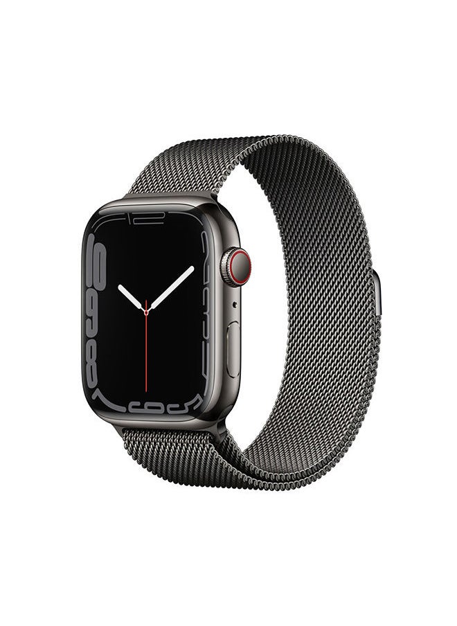 O Ozone Milanese Loop Strap For Apple Watch Series 10 9 8 7 6 5 4 SE 38/40/41/42mm Single Magnetic Stainless Steel Wristbands Band- Black  - Image 1