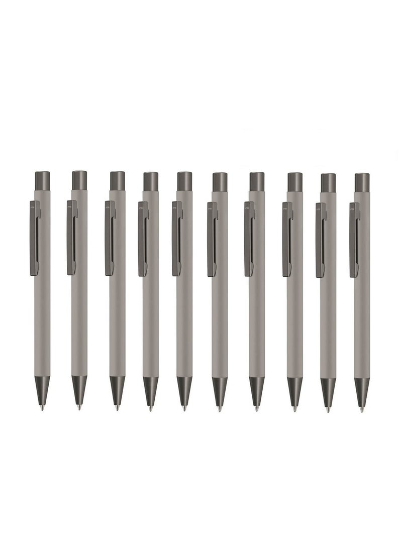 Uma Pack Of 10 - UMA Retractable Ballpoint Pen Made In Germany - Grey - Image 1
