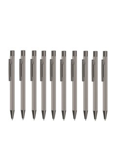 Uma Pack Of 10 - UMA Retractable Ballpoint Pen Made In Germany - Grey  - Image 1