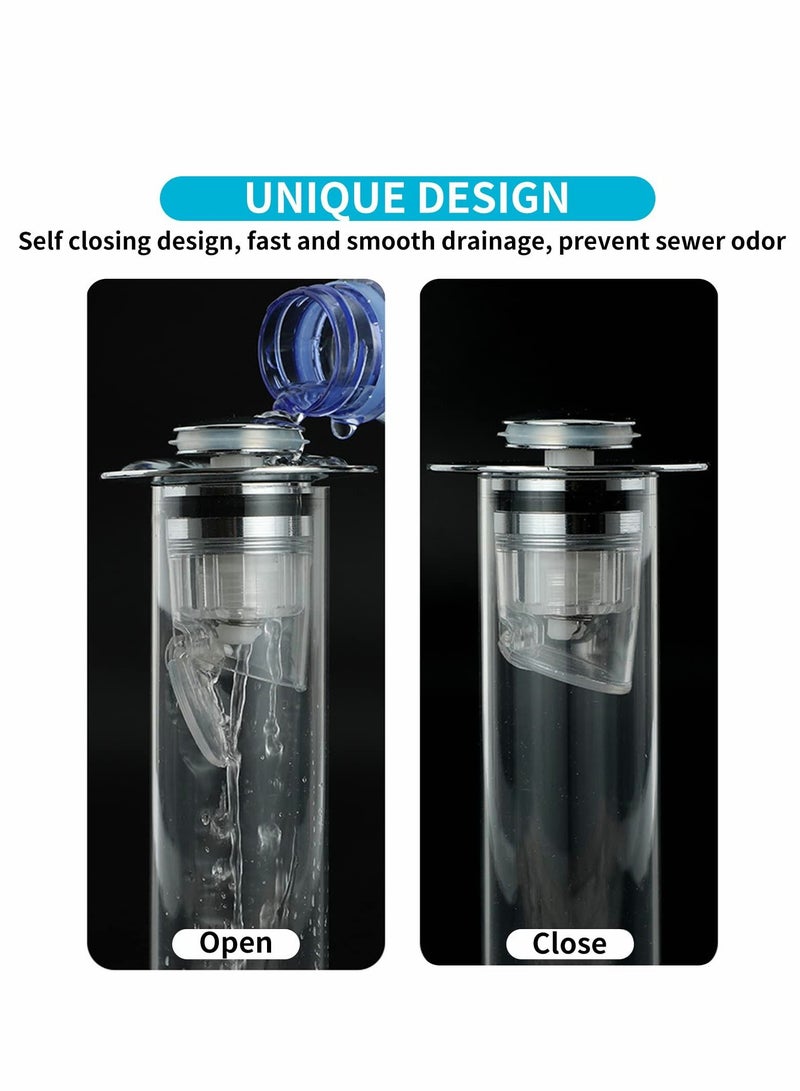 Bathroom Sink Stopper, Pop Up Drain Strainer, Anti Clogging Filter with Hair Catcher, Plug for 1.34 ~1.57 Holes, Prevents - Image 4