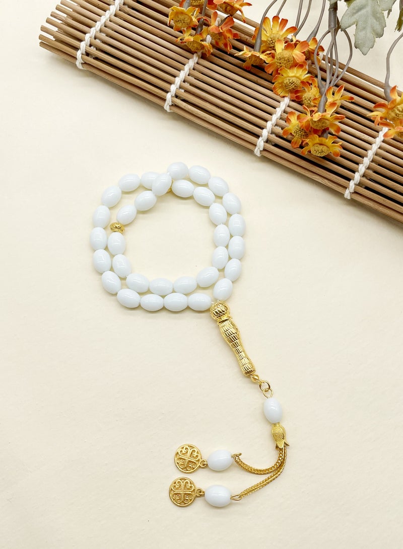 Tasbih 8X11 33 خرزات الزجاج Lingyun خرزات مصنوعة يدويا  - Image 1