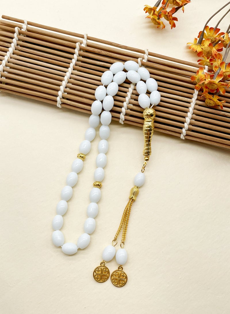 Tasbih 8X11 33 خرزات الزجاج Lingyun خرزات مصنوعة يدويا  - Image 2