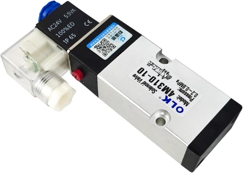 4M310-10 2 Position 3 Port Five Way Pneumatic Electric Solenoid Valve Control Air Valve Electromagnetic AC110V 220V DC12V 24V(PC10-03 PST-02,DC12V) - Image 2