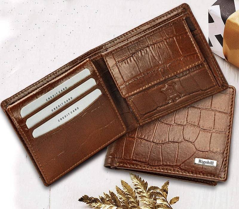 Rigohill Madrid Rust RFID Blocking Leather Wallet for Men | Wallets Men Leather - Image 2