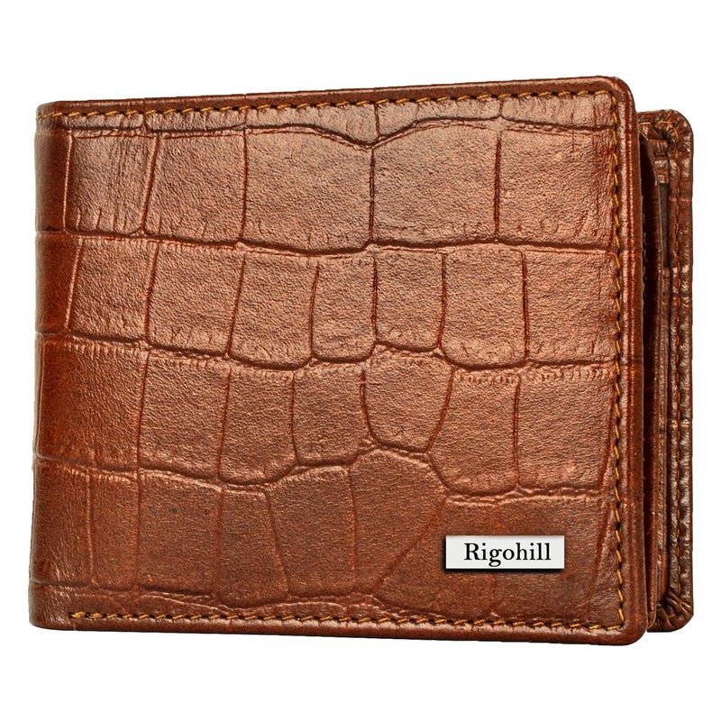 Rigohill Madrid Rust RFID Blocking Leather Wallet for Men | Wallets Men Leather - Image 1