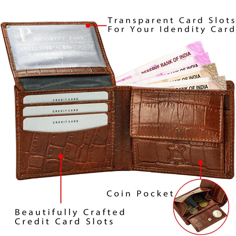 Rigohill Madrid Rust RFID Blocking Leather Wallet for Men | Wallets Men Leather - Image 3