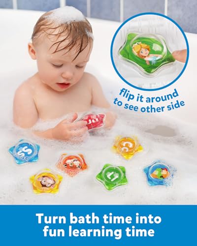 Coogam Starfish Floating Bath Toys, 26pcs Bathtub Alphabet Letters Set, Montessori Educational Water Pool Toy Learning Activities Shower Toy Gift for Preschool Years Old Toddlers - Image 2