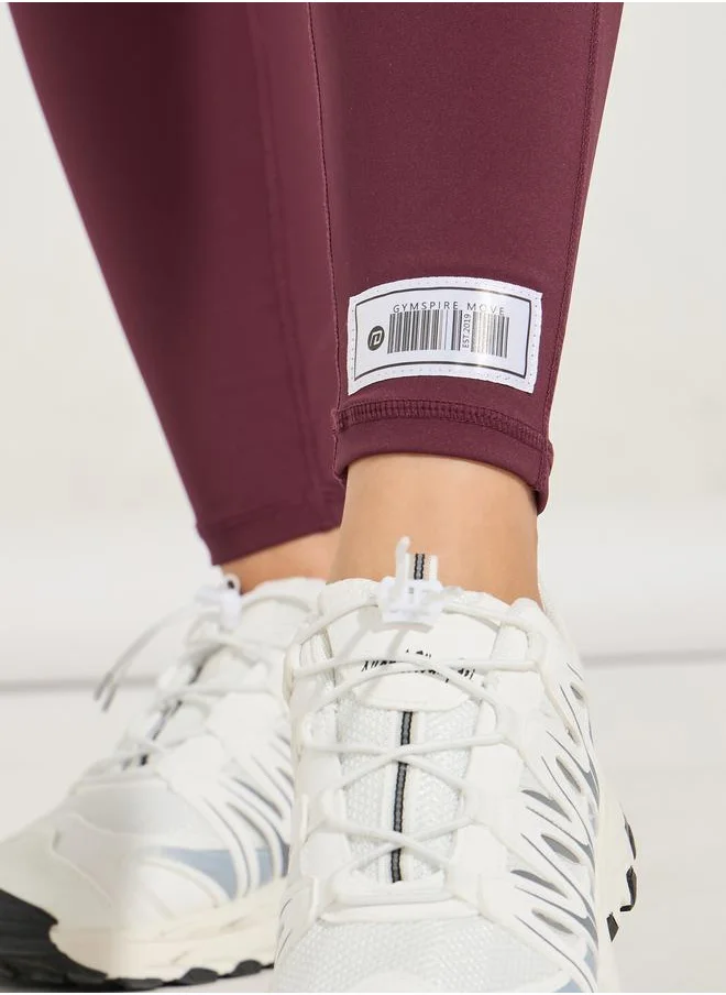 Styli Gymspire Edition- Side Text V-Stitch Full Length Leggings