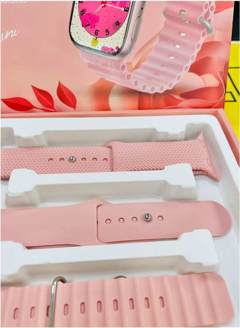 Mini 3 Straps Smart Watch Series 8 Touch Color Screen Bluetooth Calling Health and Sports Smartwatch - Image 2