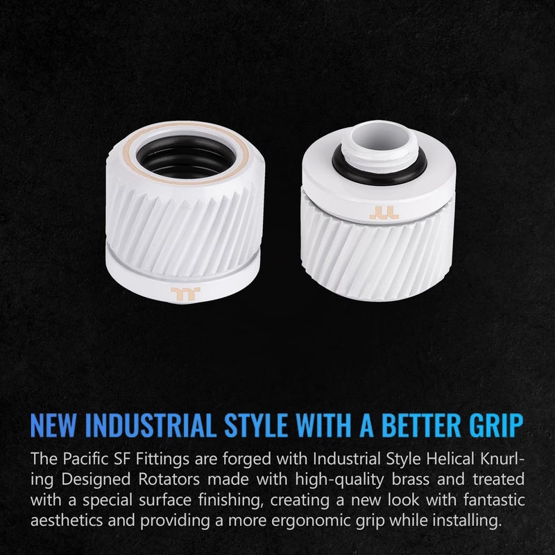 Thermaltake Pacific SF Hard Tube 16mm OD Compression WhiteDIY LCSFittings CLW389CA16WTA - Image 3