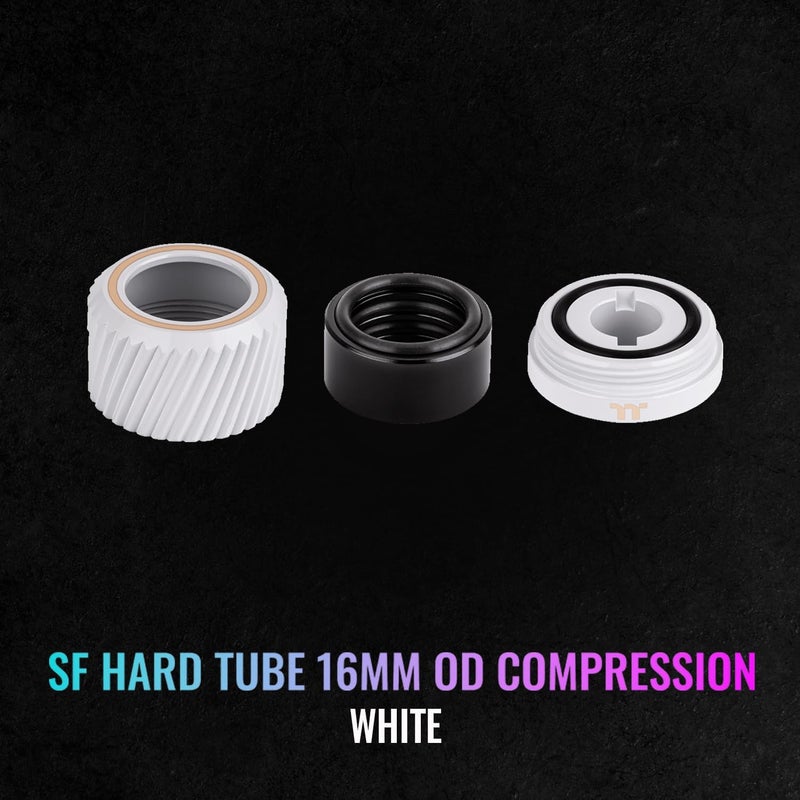 Thermaltake Pacific SF Hard Tube 16mm OD Compression WhiteDIY LCSFittings CLW389CA16WTA - Image 2