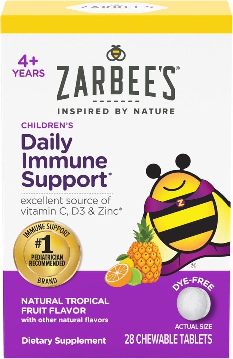 Zarbee's Children's Daily Immune Support Chewable Tablets for Kids - Image 1
