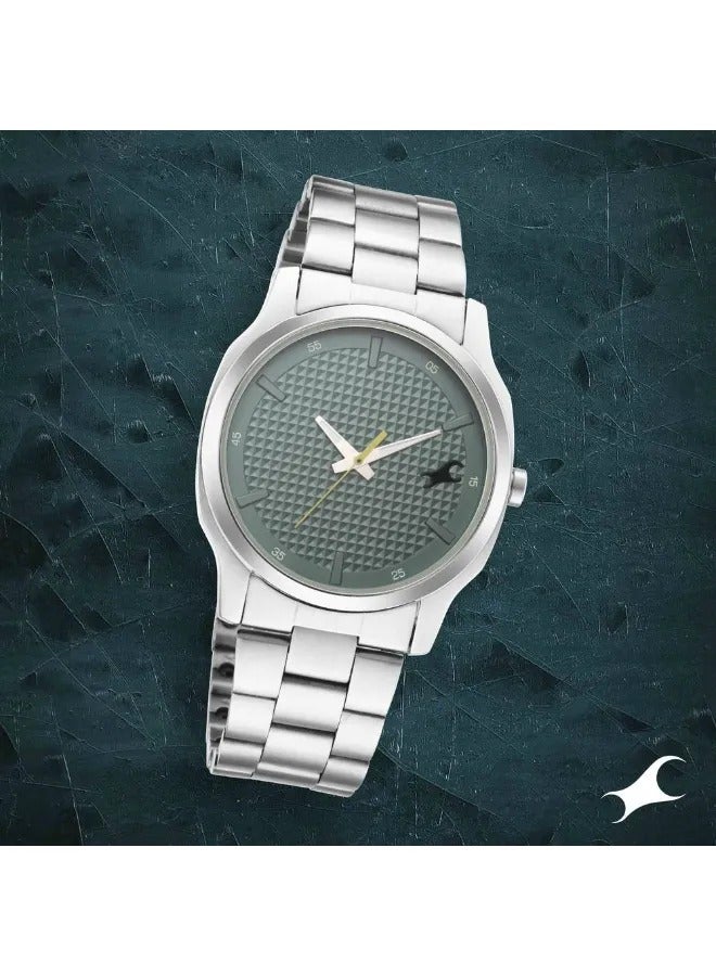 fastrack Men's Analog Round Shape Metal Wrist Watch - 3255SM02 - 46.5 Mm - Image 1