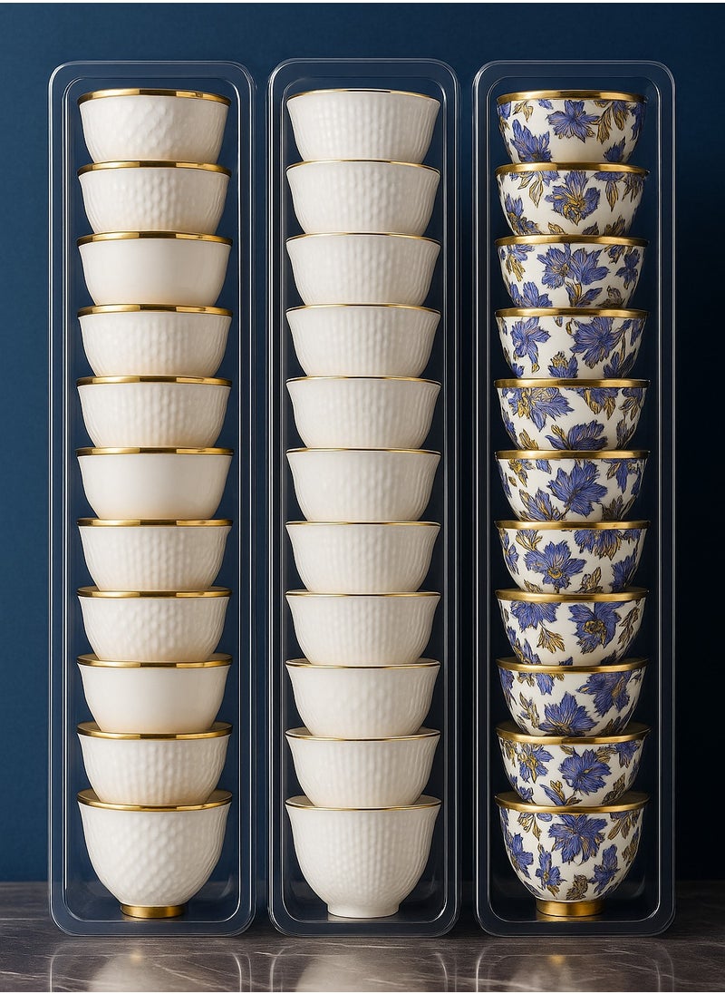 ALMUFARREJ Luxury Set of 2 Transparent Organizers for Cups & Spoons – Elegant Design for Perfect Storage and Kitchen Style  - Image 1