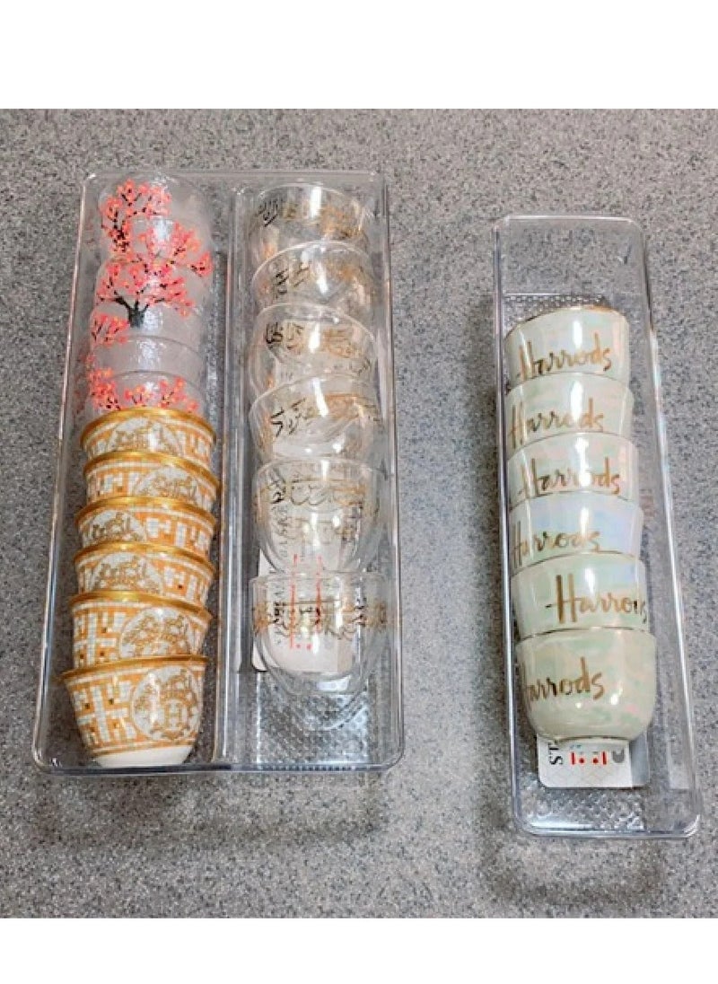 ALMUFARREJ - Set of 2 transparent cup and spoon organizers - Image 1