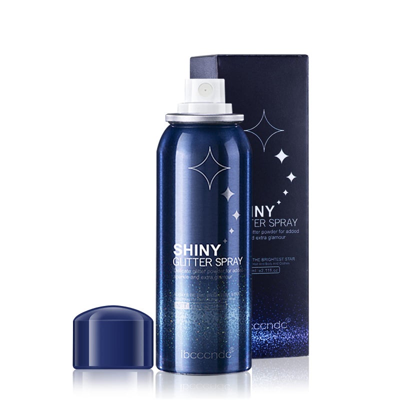 MEICOLY Body Glitter Spray,Silver Glitter Hairspray for Music Festival Rave,2.1Oz Shimmer Waterproof Quick-Drying Sparkle Glitter Spray for Hair and Body,Clothing,Nightclub Shiny Glitter,Prom,Party - Image 1