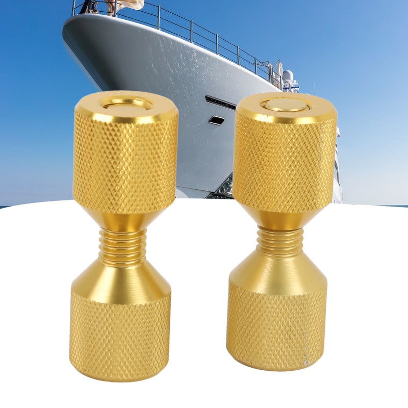 Flange Alignment Pins: 2-Piece Aluminium Anodized Set - Precision Machined Threads Double Hole Pins for Piping Automotive Ship Machinery Flange Projects - Image 5