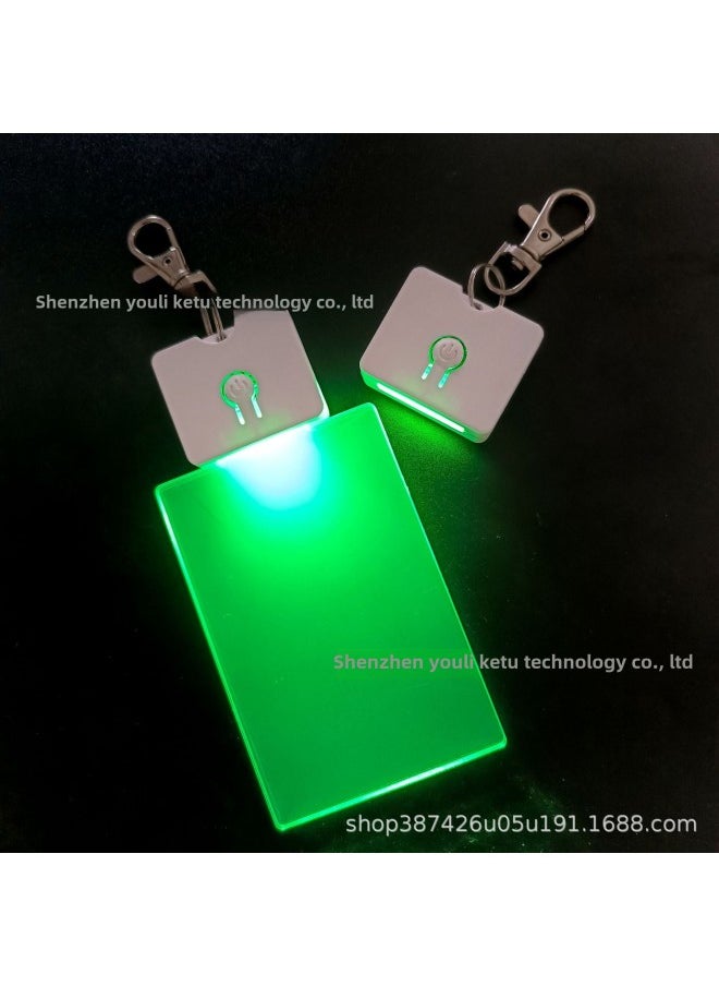 Generic Charging Keychain LED Light Colorful Light Source Key Decoration Independent Research And Development Direct Sales-Color:Second Generation-black Rechargeable Semi-finished Products (1 Lamp Bead, 55HA Battery)  - Image 2