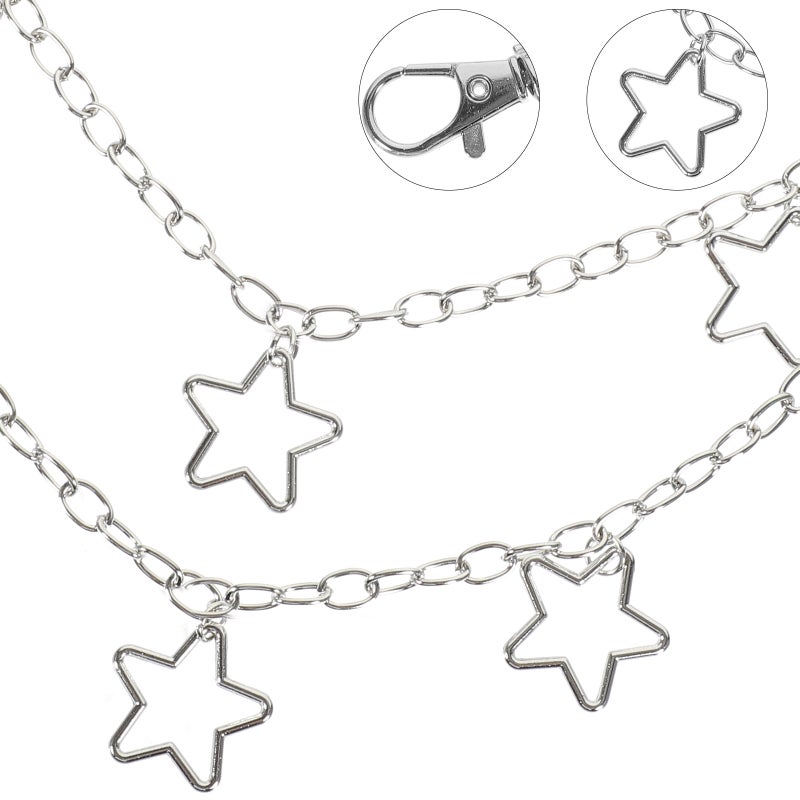Jeans Pants Chain Belt Chain Double Layer Trousers Chain Wallet Chain for Women - Image 3