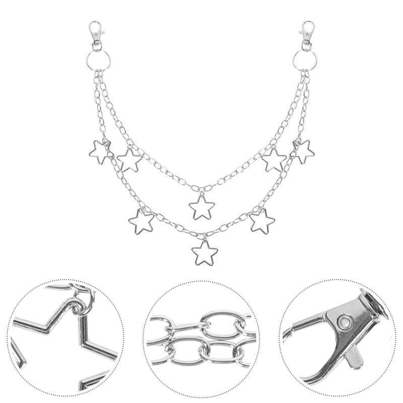 Jeans Pants Chain Belt Chain Double Layer Trousers Chain Wallet Chain for Women - Image 1
