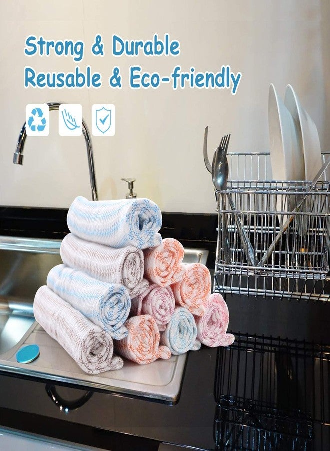 SAMI STUDIOS Kitchen Cleaning Towel Super Value Pack - 100% Pure Cotton, Soft Absorbent for Hand, Lunch, Daily Use, Face - Large Size 25 x 35 cm, Picnic Stripes (Set of 8 Pcs) - Image 5