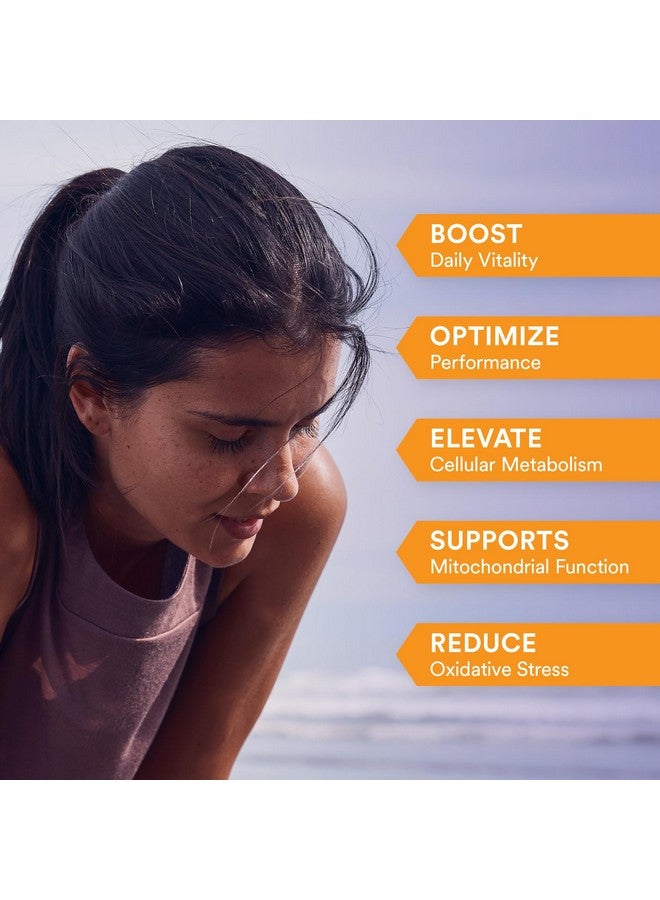 MitoQ Longevity Cellular Water Daily Powdered Drink Mix Natural Orange Flavor - Mitochondria-targeted Antioxidant - Cell Energy and Metabolism for Better Aging (Orange, 30 Packets) - Image 4