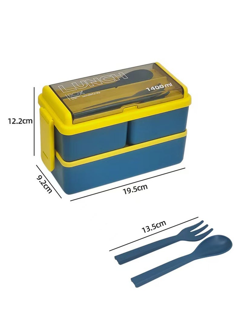 Generic Bento Box Adult Lunch Box,49OZ Leakproof Eco-Friendly Stackable Bento Lunch Box Meal Prep for Dining Out, Work, Picnic, School  - Image 2