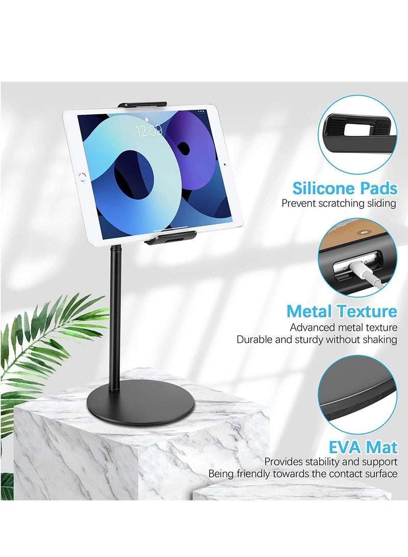 Tablet Stand Phone Holder, 360 Degree Rotating Adjustable Desktop Tablet Mount Compatible with iPad /iPhone/Nintendo Switch/Samsung Galaxy Tabs/Kindle /eBook Reader and More 4.6"-10.5 inch - Image 3