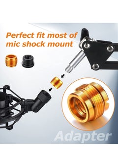 Peachjoy 8 Pack Mic Screw Adapter 3/8 Female to 5/8 Male Universal Microphone Stand Adapter Threaded Stand Screw Adapter For Mic Micphone Stand, Plastic and Aluminum  - Image 3