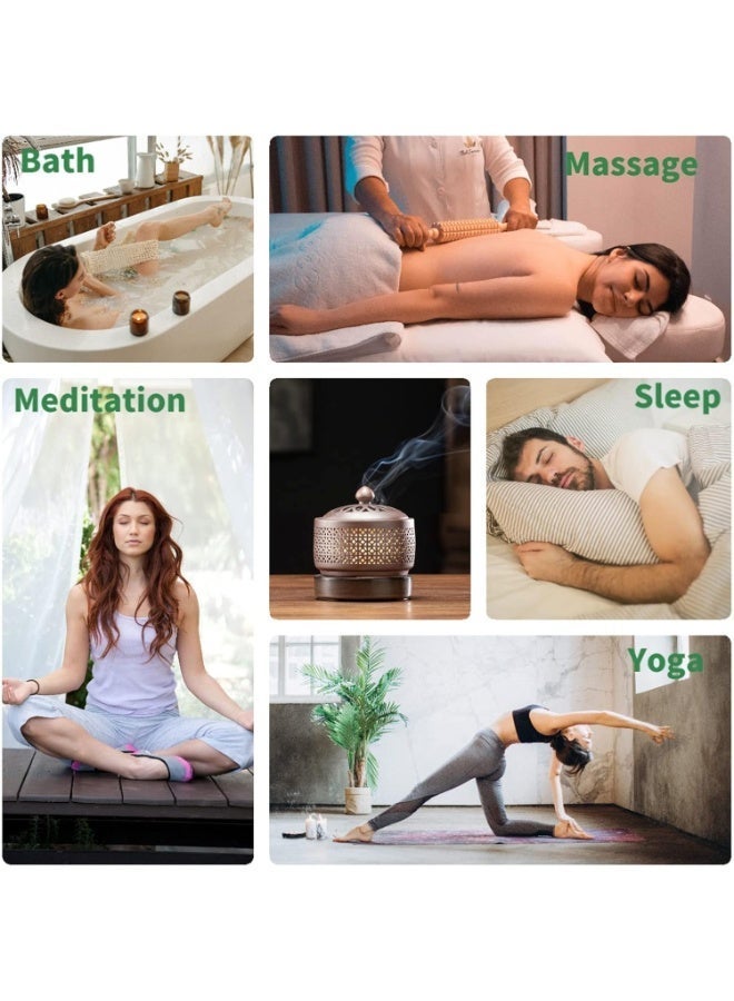 Y&D Premium Ceramic & Resin Electric Incense Burner - Electronic Aroma Diffuser with Timing, Temperature Control & Removable Lid for Indoor Air Purification - Image 2