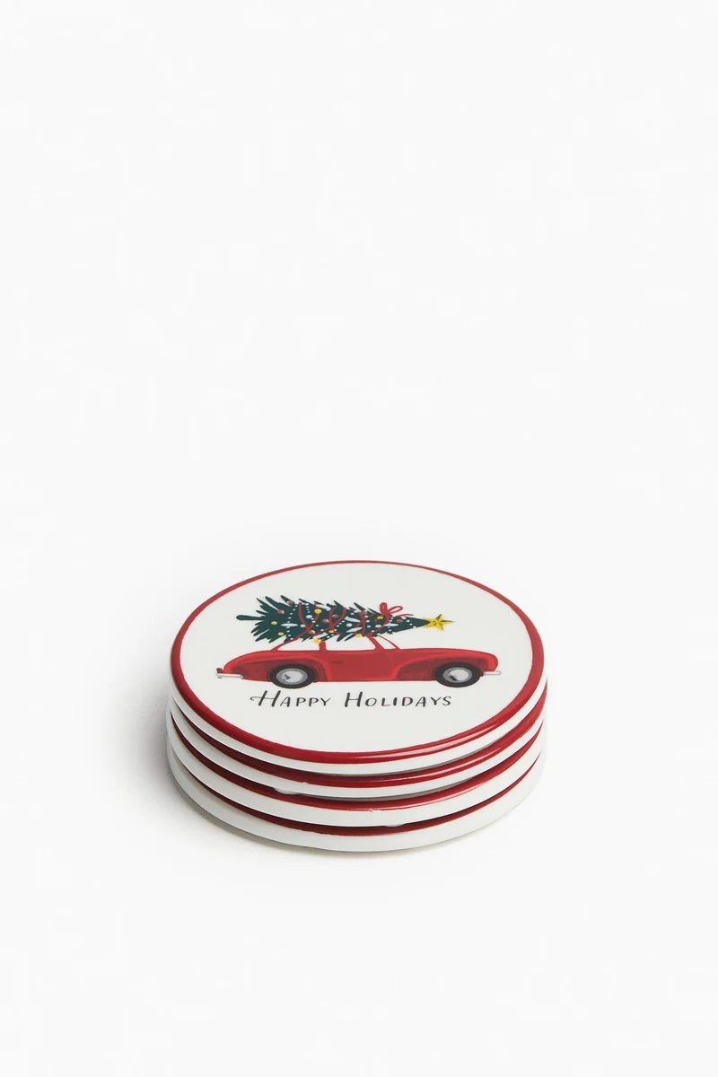 اتش اند ام 4-Pack Porcelain Coasters