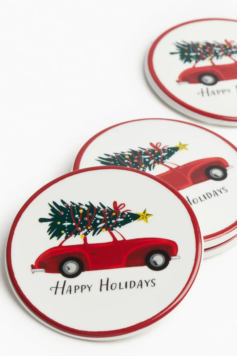 اتش اند ام 4-Pack Porcelain Coasters